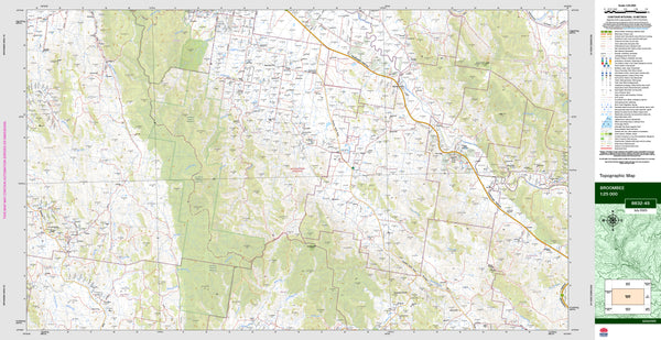 Broombee 8832-4S Topographic Map 1:25k