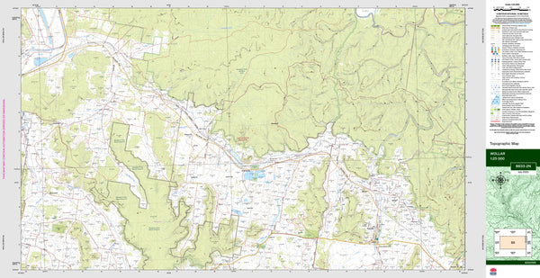 Wollar 8833-2N Topographic Map 1:25k