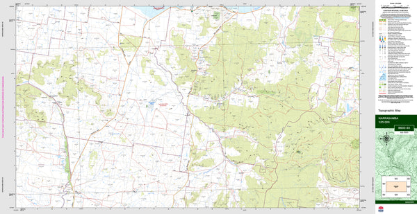 Narragamba 8833-4S Topographic Map 1:25k