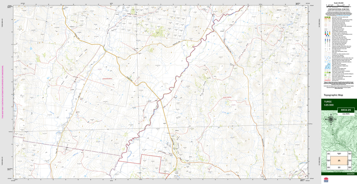 Turee 8834-2S Topographic Map 1:25k | Mapworld