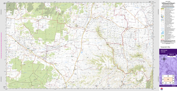 Weetaliba 8834-N Topographic Map 1:50k