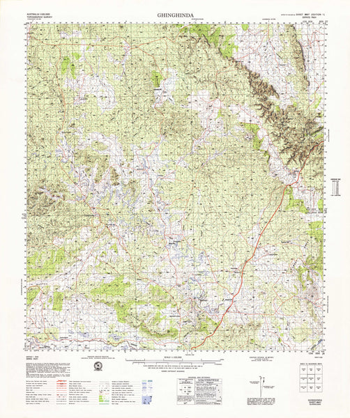 8847 Ghinghinda 1:100k Topographic Map