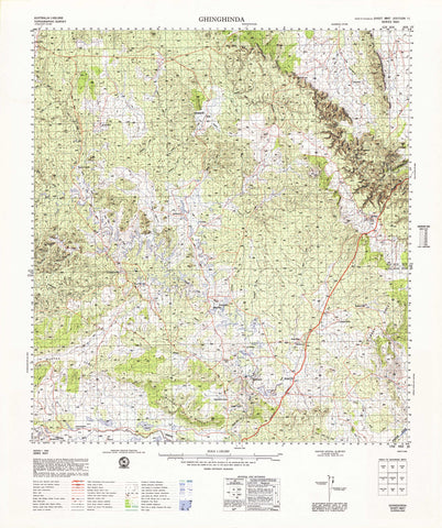 8847 Ghinghinda 1:100k Topographic Map