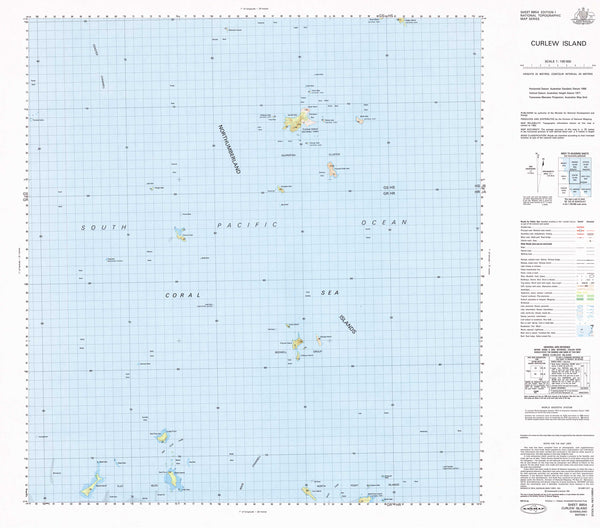 8854 Curlew Island 1:100k Topographic Map