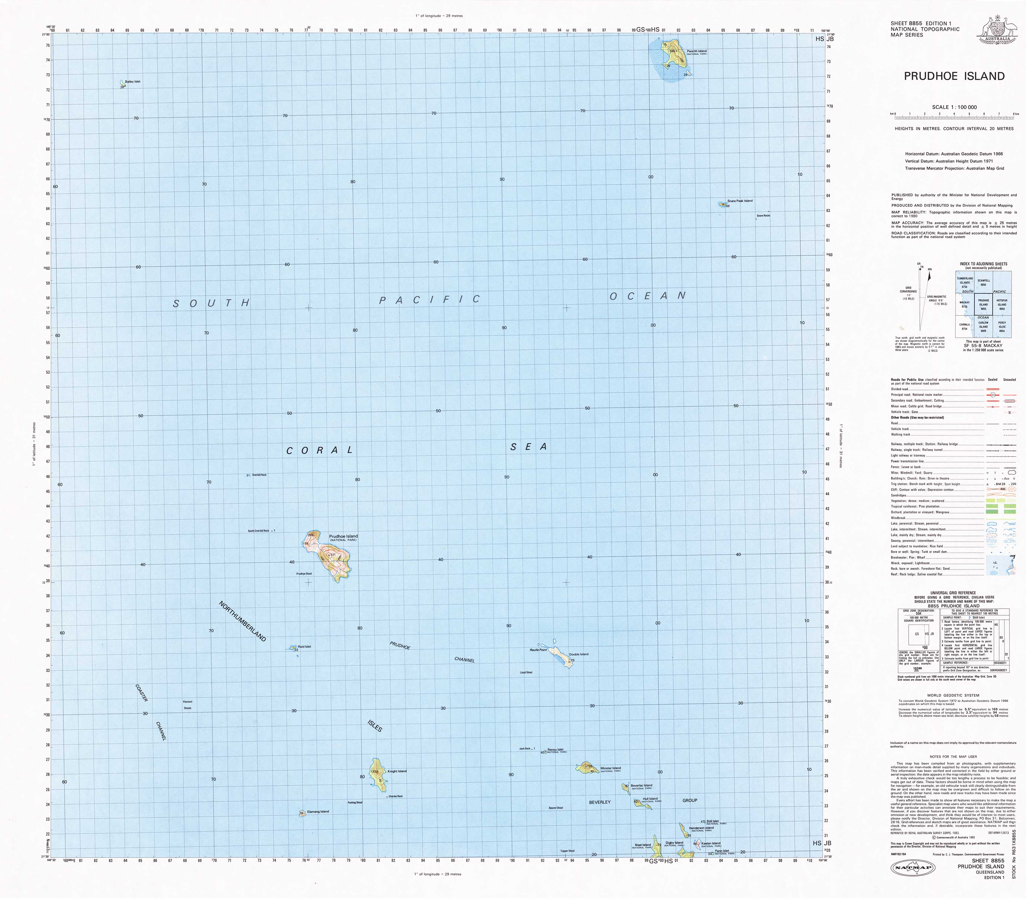 Buy 8855 Prudhoe Island 1:100k Topographic Map