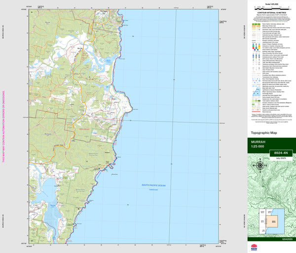 Murrah 8924-4N Topographic Map 1:25k