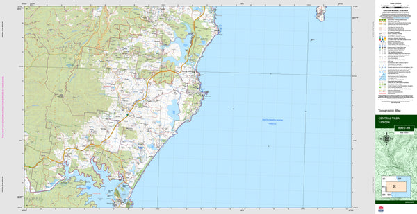 Central Tilba 8925-3N Topographic Map 1:25k