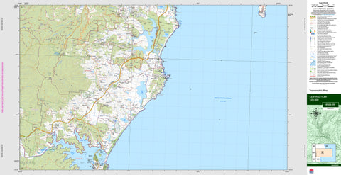 Central Tilba 8925-3N Topographic Map 1:25k