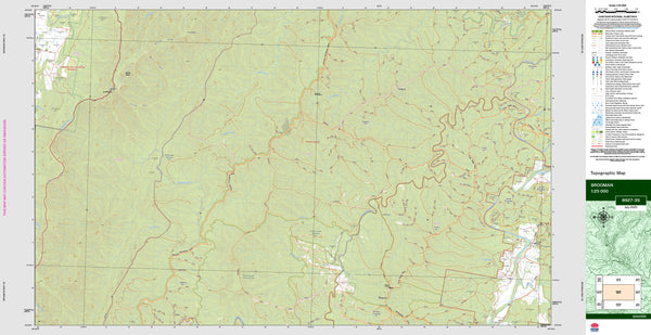 Brooman 8927-3S Topographic Map 1:25k