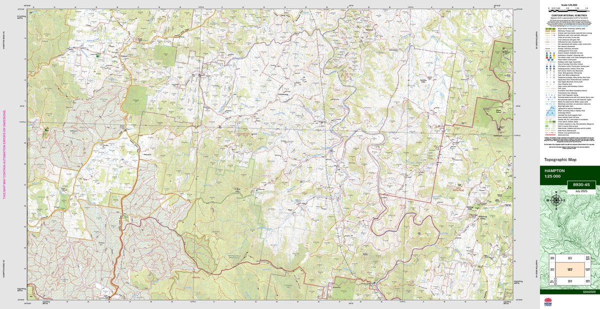 Hampton 8930-4S Topographic Map 1:25k | Mapworld