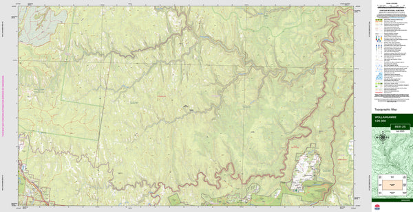 Wollangambe 8931-2S Topographic Map 1:25k