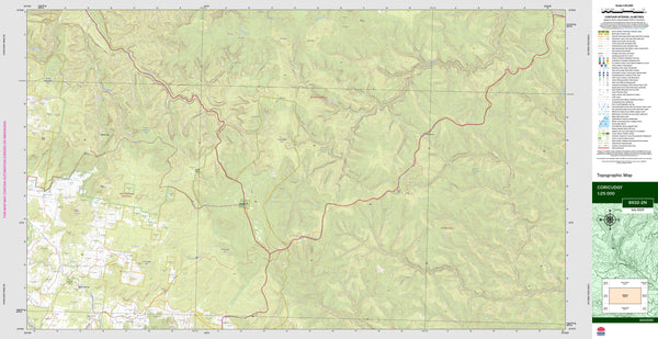 Coricudgy 8932-2N Topographic Map 1:25k