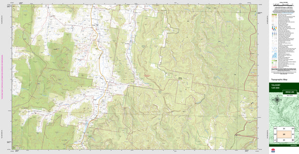 Talooby 8932-4N Topographic Map 1:25k