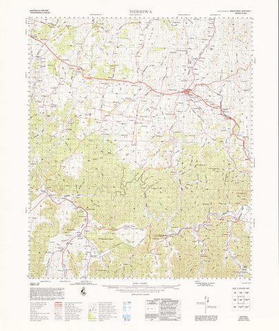 8933 Merriwa 1:100k Topographic Map