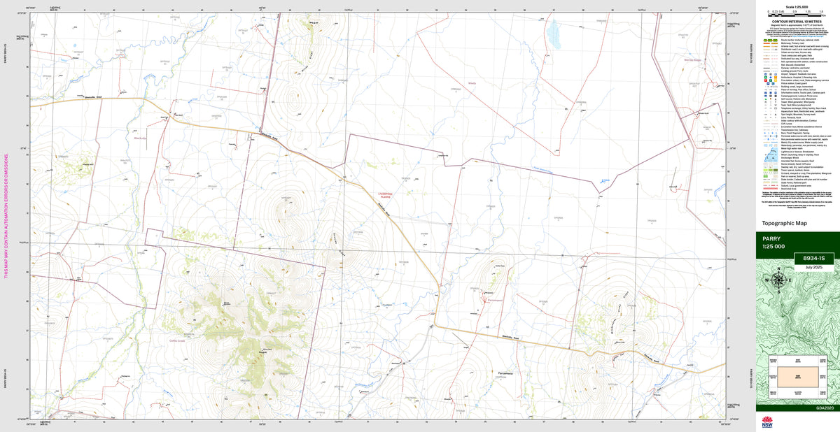 Parry 8934-1S Topographic Map 1:25k | Mapworld