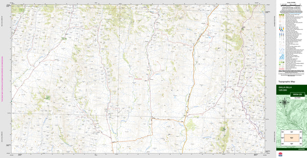 Galla Gilla 8934-2S Topographic Map 1:25k