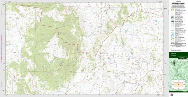 Tareela 8937-2N Topographic Map 1:25k