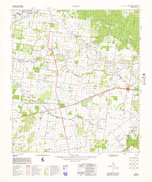 8943 Tara 1:100k Topographic Map