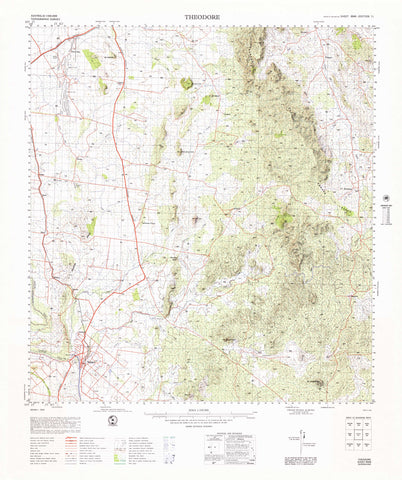 8948 Theodore 1:100k Topographic Map