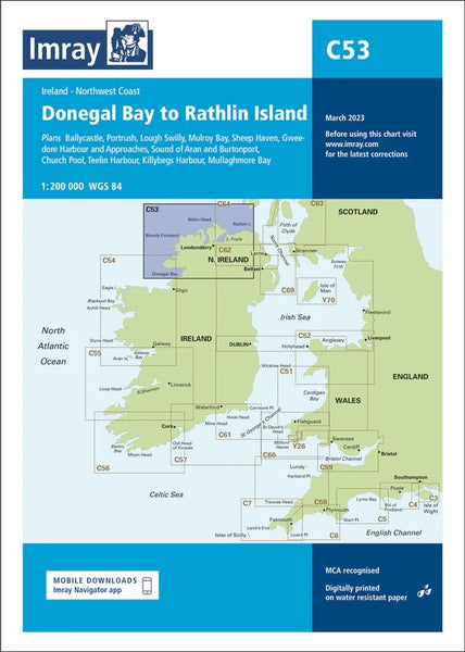 Donegal Bay to Rathlin Island Imray Chart