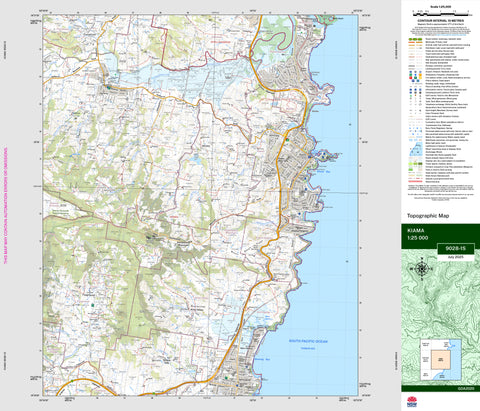 Kiama 9028-1S Topographic Map 1:25k