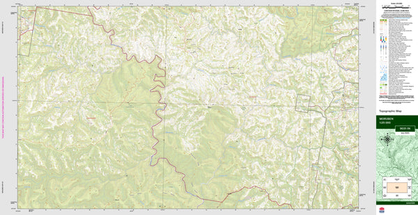 Moruben 9031-1N Topographic Map 1:25k