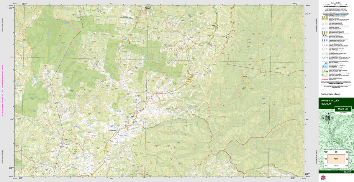 Howes Valley 9032-2N Topographic Map 1:25k | Mapworld