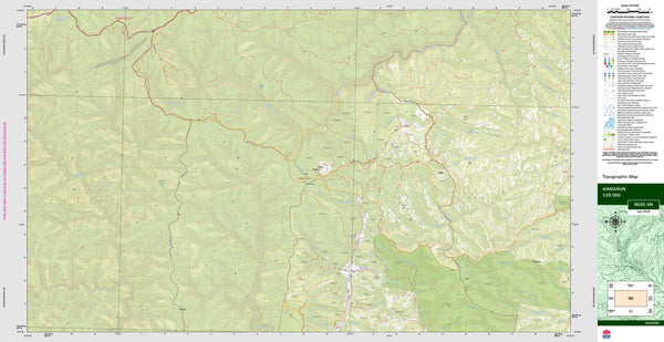 Kindarun 9032-3N Topographic Map 1:25k