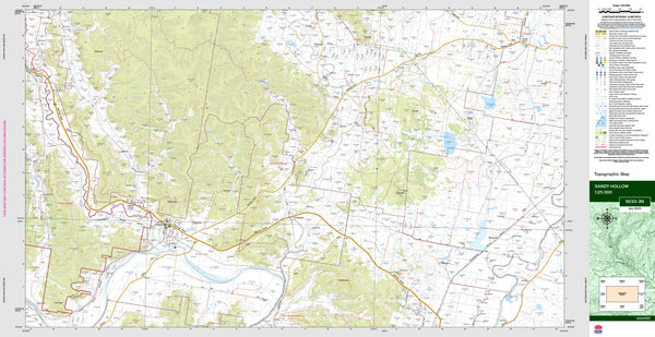 Sandy Hollow 9033-3N Topographic Map 1:25k