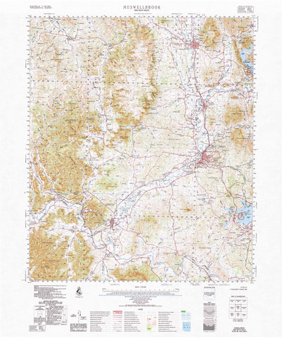 9033 Muswellbrook 1:100k Topographic Map