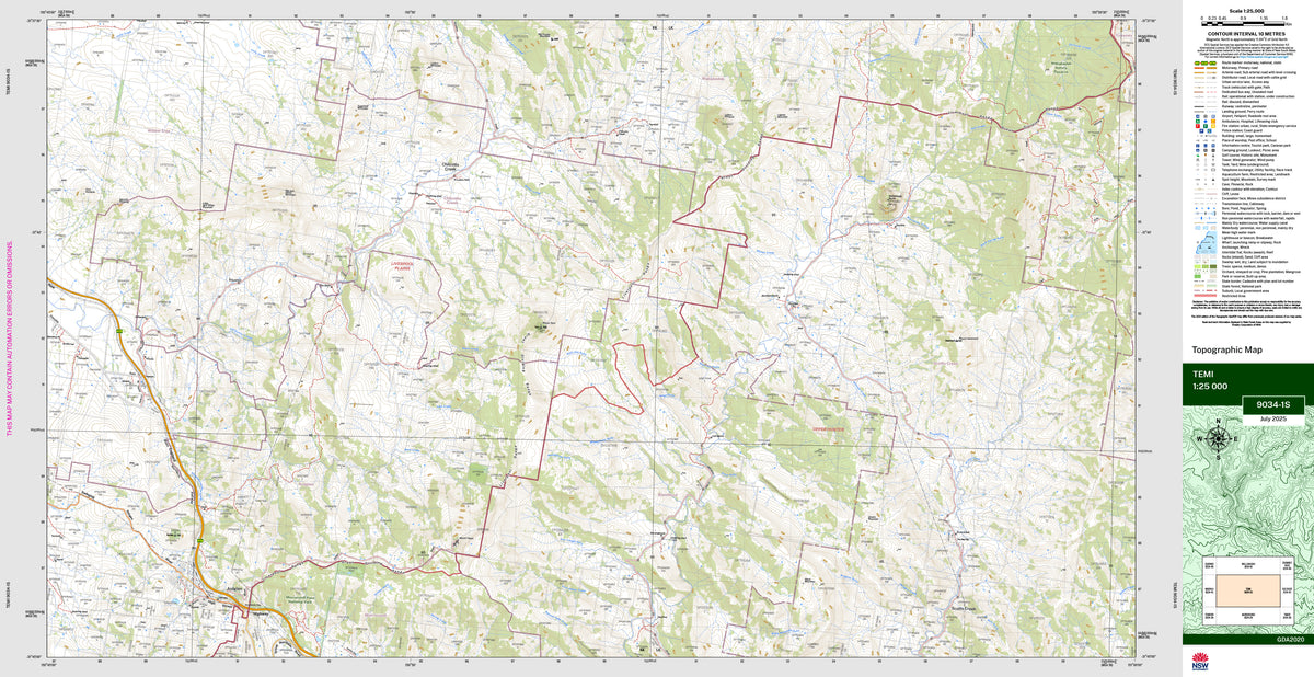 Temi 9034-1S Topographic Map 1:25k | Mapworld