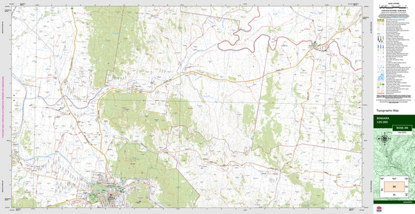 Bingara 9038-3N Topographic Map 1:25k