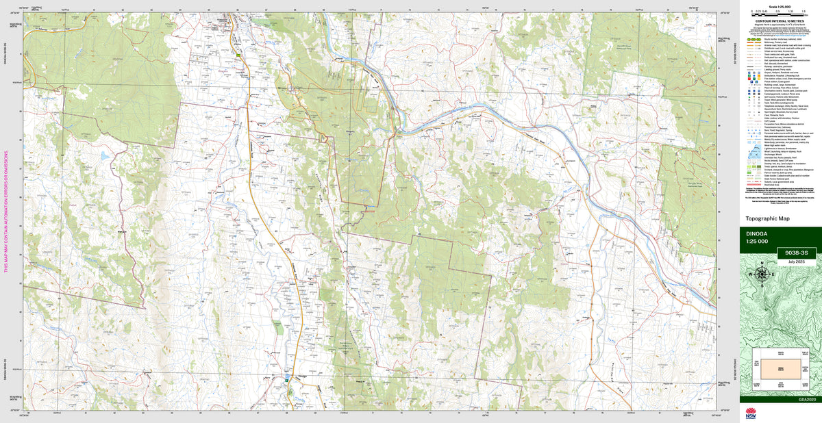 Dinoga 9038-3S Topographic Map 1:25k | Mapworld