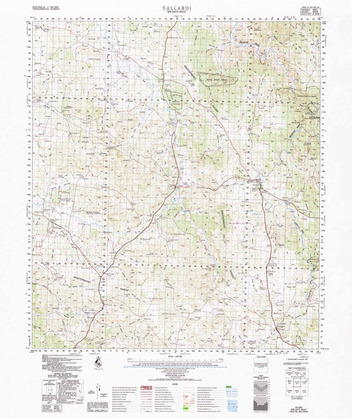9039 Yallaroi 1:100k Topographic Map
