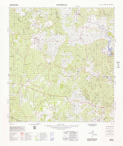 9047 Rawbelle 1:100k Topographic Map