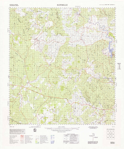 9047 Rawbelle 1:100k Topographic Map