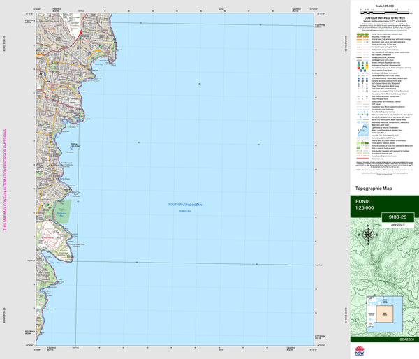 Bondi 9130-2S Topographic Map 1:25k