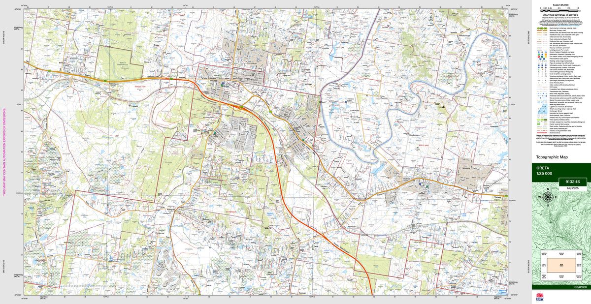 Greta 9132-1S Topographic Map 1:25k | Mapworld