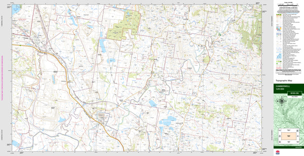 Camberwell 9133-3S Topographic Map 1:25k