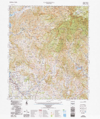 9133 Camberwell 1:100k Topographic Map