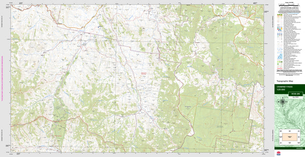 Crawney Pass 9134-4N Topographic Map 1:25k