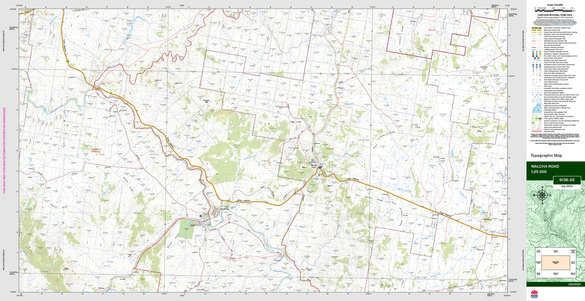 Walcha Road 9136-2S Topographic Map 1:25k | Mapworld