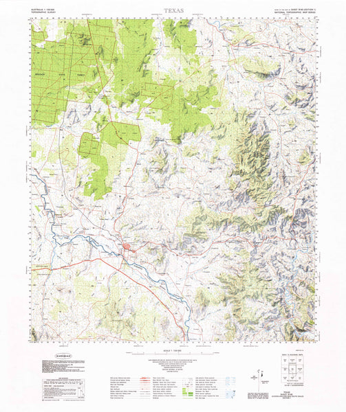 9140 Texas 1:100k Topographic Map