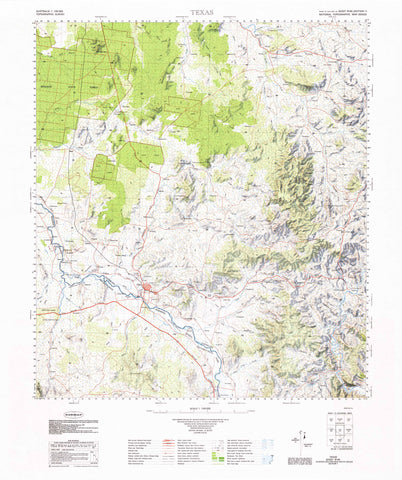 9140 Texas 1:100k Topographic Map