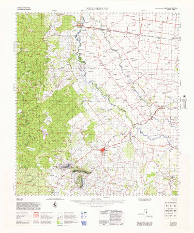 9142 Millmerran 1:100k Topographic Map