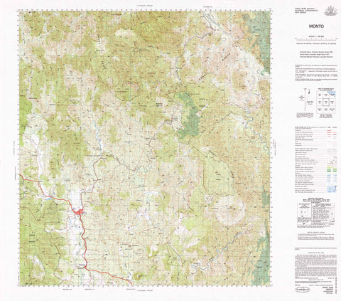 9148 Monto 1:100k Topographic Map