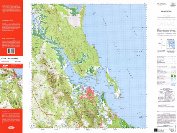 9150 Gladstone 1:100k Topographic Map