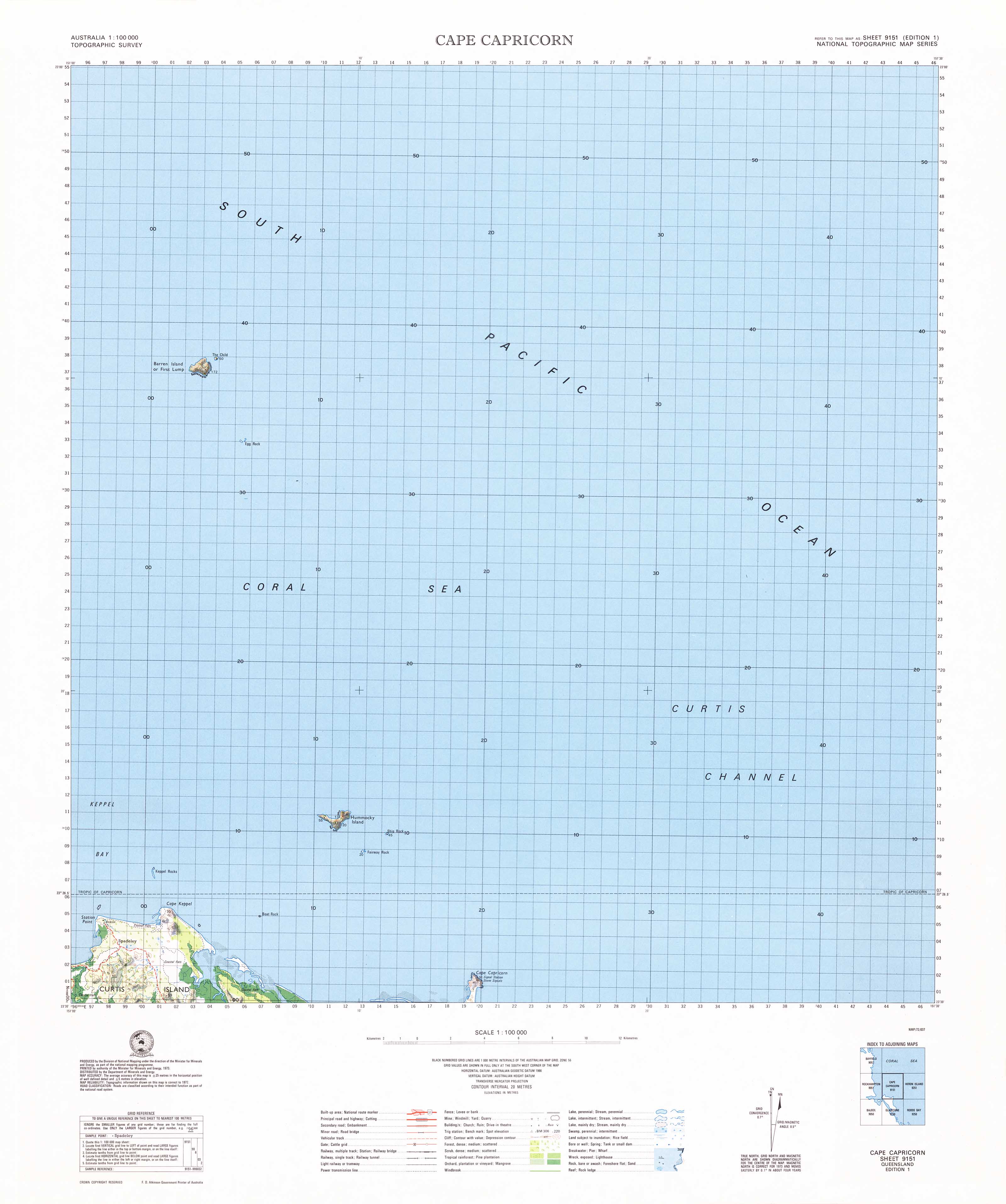 Buy 9151 Cape Capricorn 1:100k Topographic Map