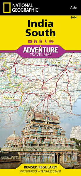 India South National Geographic Folded Map