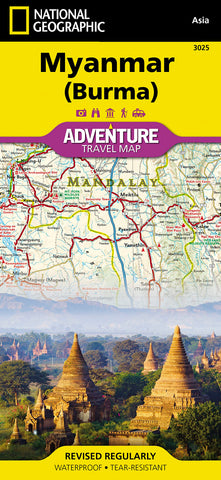 Myanmar (Burma) Adventure Map by National Geographic
